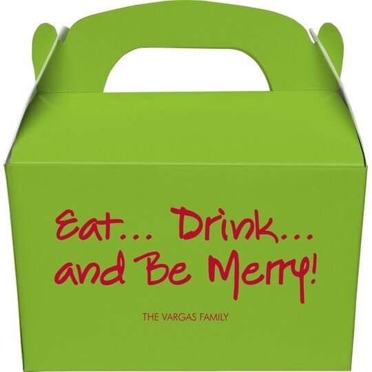Studio Eat, Drink Be Merry Gable Favor Boxes